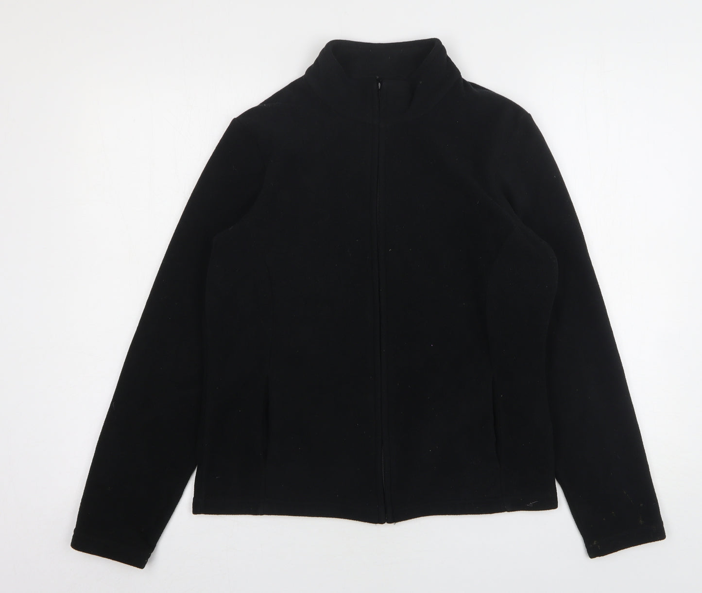 Marks and Spencer Womens Black  Polyester Full Zip Sweatshirt Size 14
