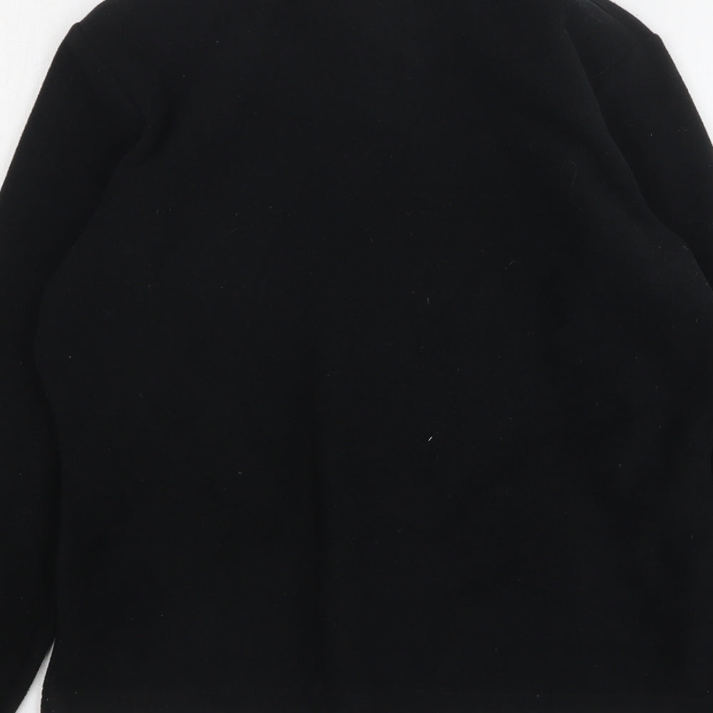 Marks and Spencer Womens Black  Polyester Full Zip Sweatshirt Size 14