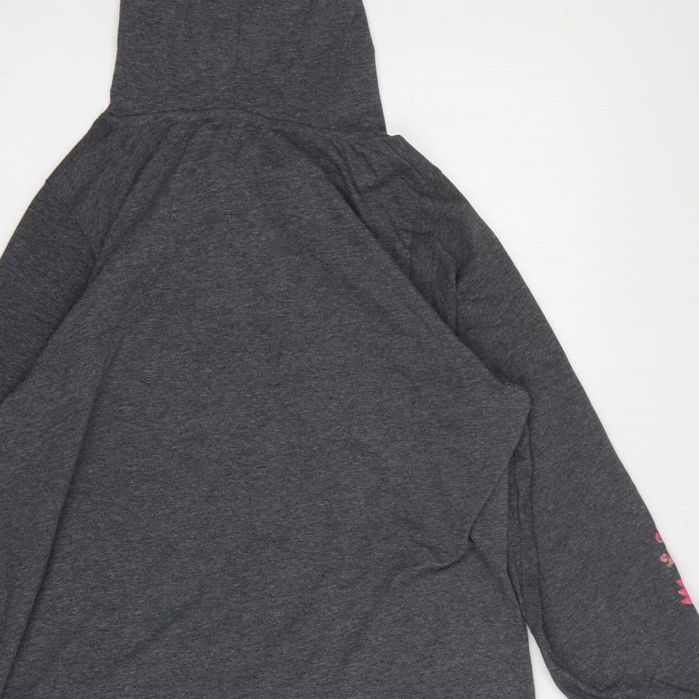 Joe Browns  Womens Grey Floral Polyester Pullover Hoodie Size 12