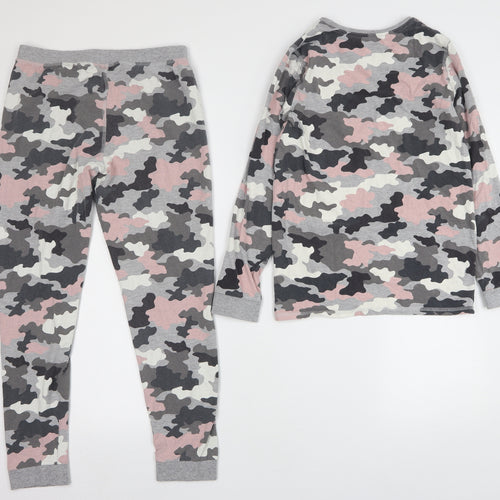 Marks and Spencer Girls Multicoloured Camouflage Cotton Top Pyjama Set Size 12-13 Years