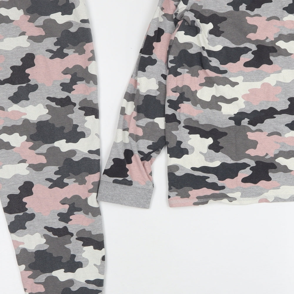 Marks and Spencer Girls Multicoloured Camouflage Cotton Top Pyjama Set Size 12-13 Years