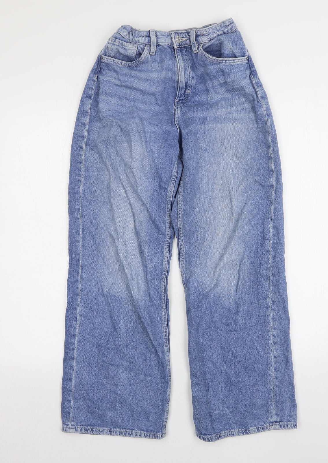H&M Girls Blue  Cotton Wide-Leg Jeans Size 12 Years  Regular