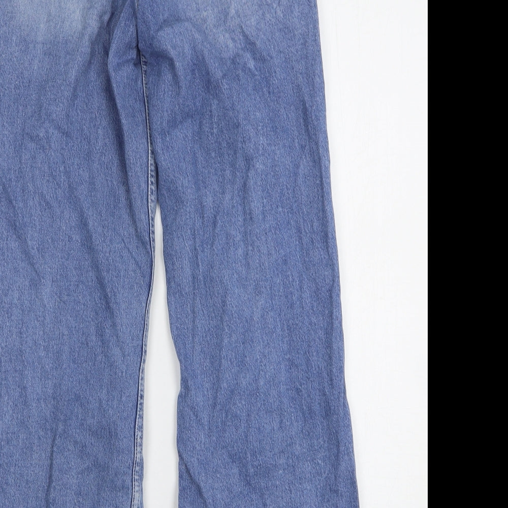H&M Girls Blue  Cotton Wide-Leg Jeans Size 12 Years  Regular