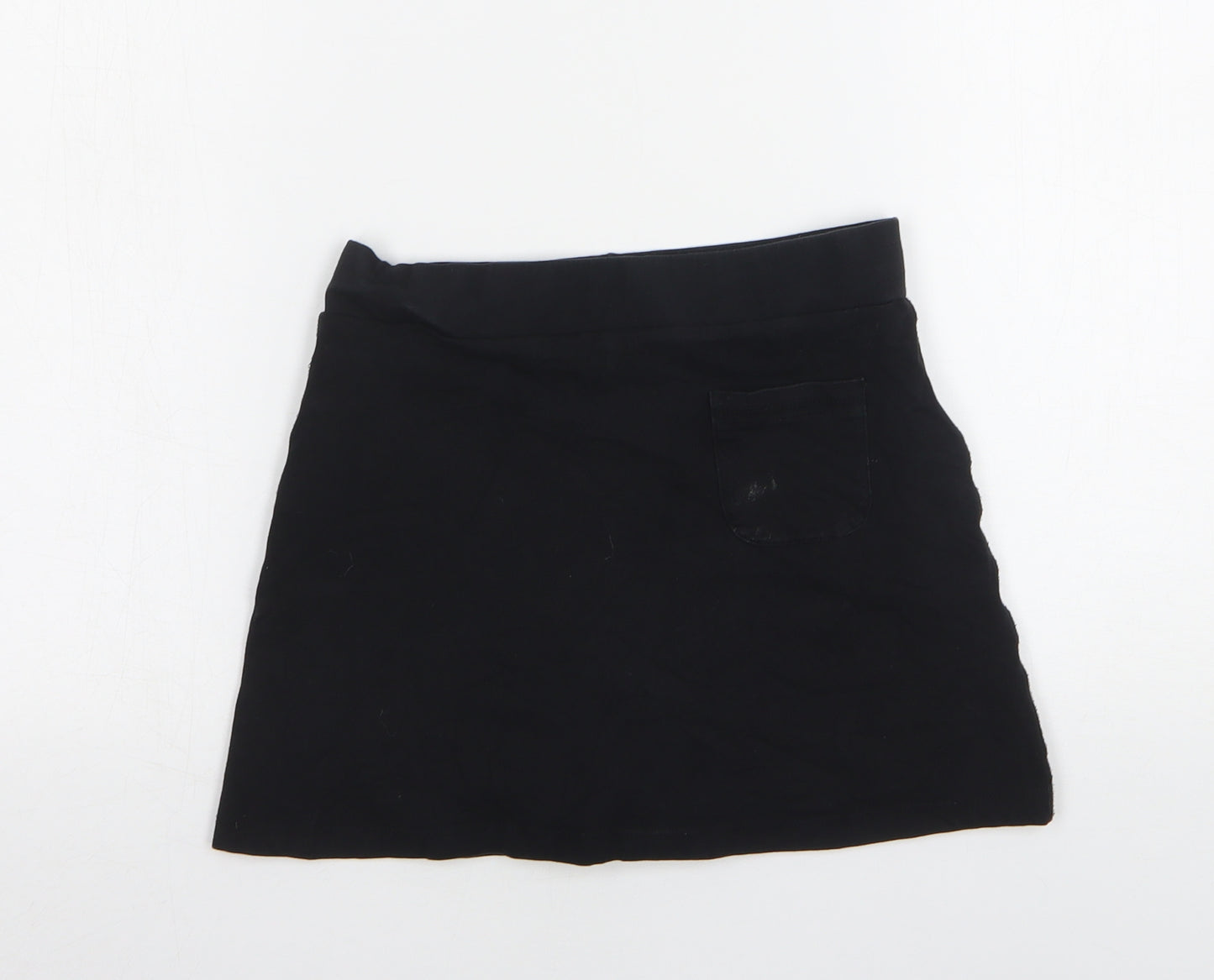 Marks and Spencer Girls Black  Cotton Mini Skort Size 10-11 Years  Regular