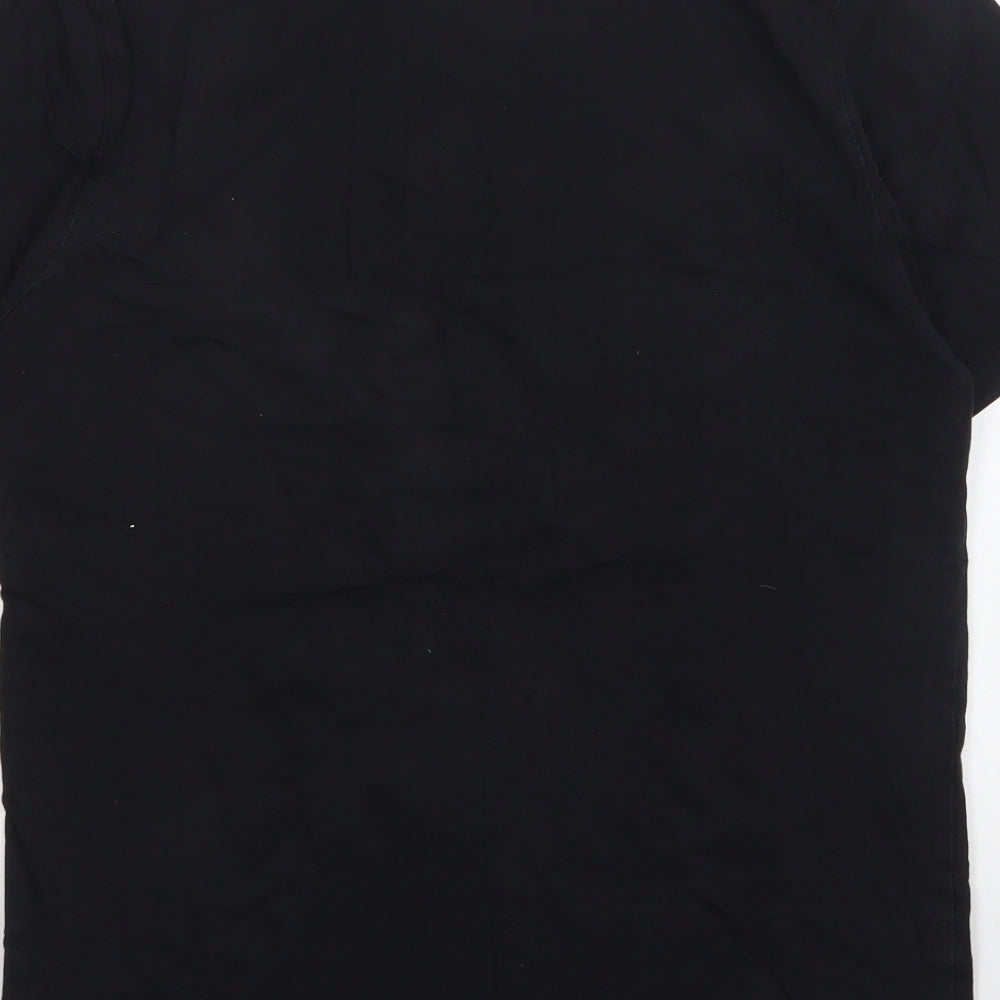 River Island  Mens Black  Cotton  T-Shirt Size M Round Neck