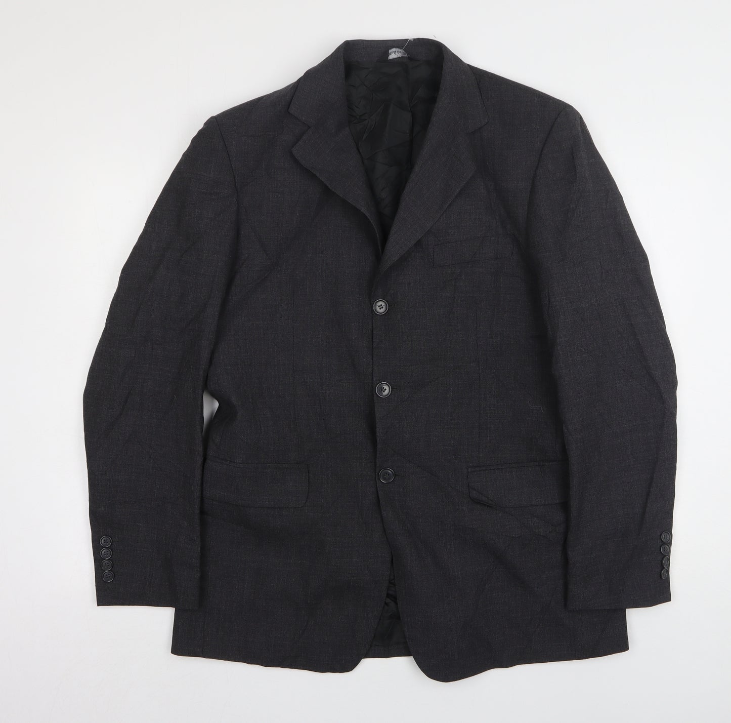 Vivaldi Mens Grey  Wool Jacket Suit Jacket Size 40