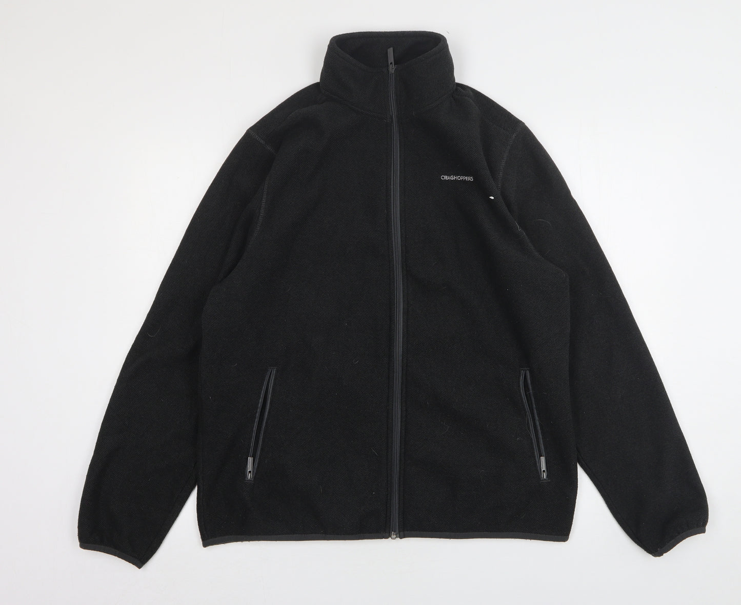Craghoppers Mens Black  Polyester Full Zip Sweatshirt Size L