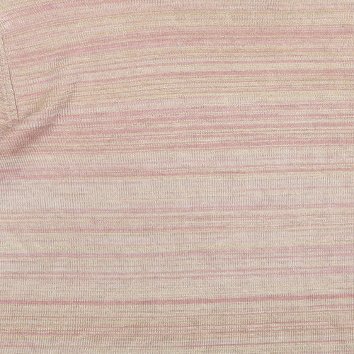 Marks and Spencer Womens Pink Round Neck  Polyester Pullover Jumper Size 12