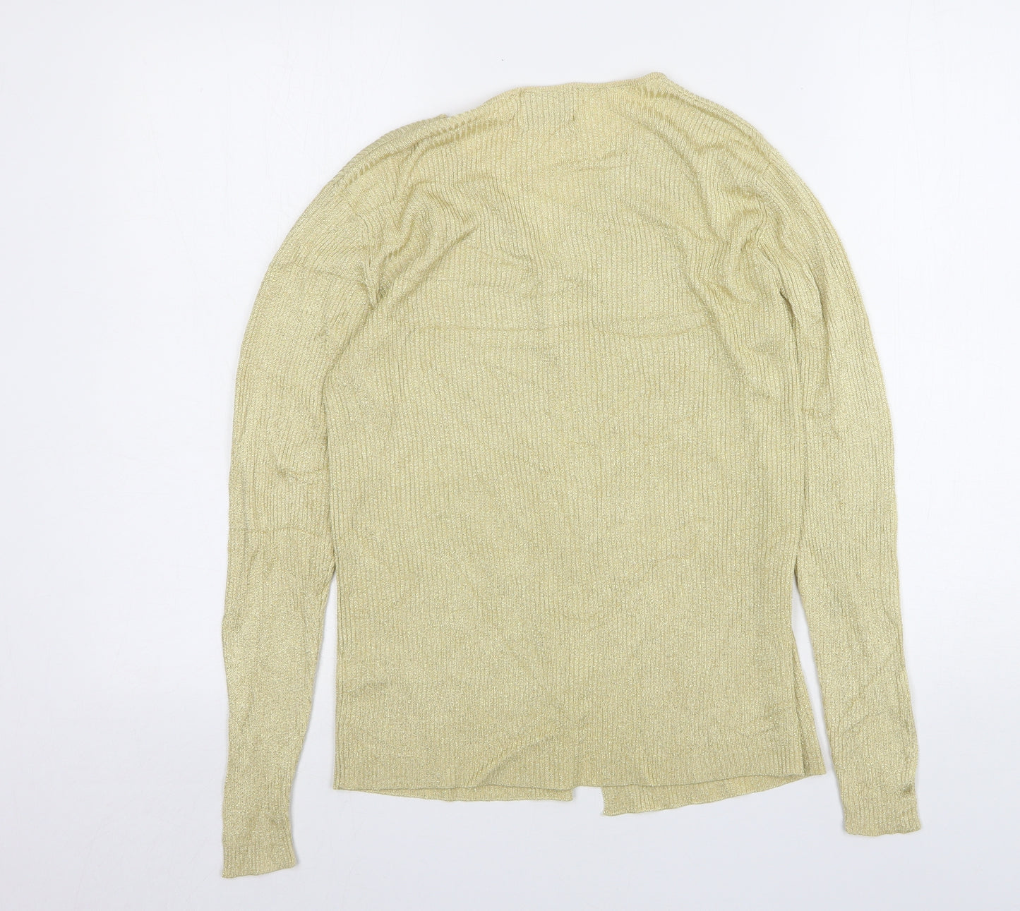 Hamells Womens Gold Round Neck  Viscose Cardigan Jumper Size S