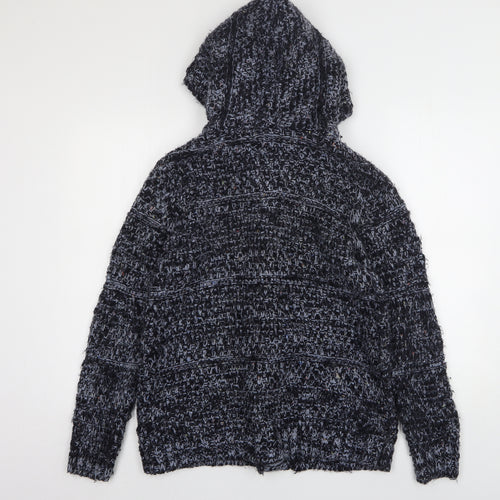 Marks and Spencer Womens Blue V-Neck  Acrylic Cardigan Jumper Size 12