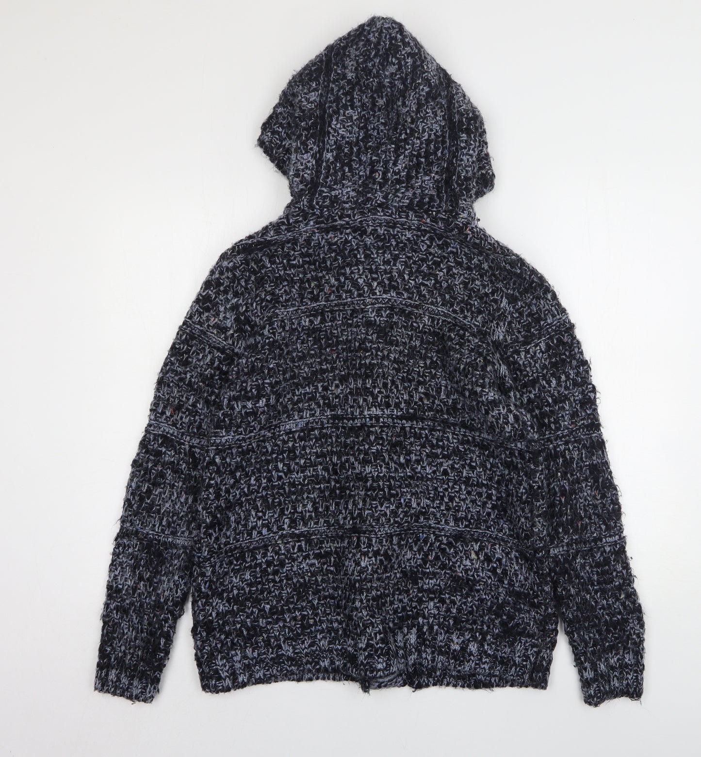 Marks and Spencer Womens Blue V-Neck  Acrylic Cardigan Jumper Size 12
