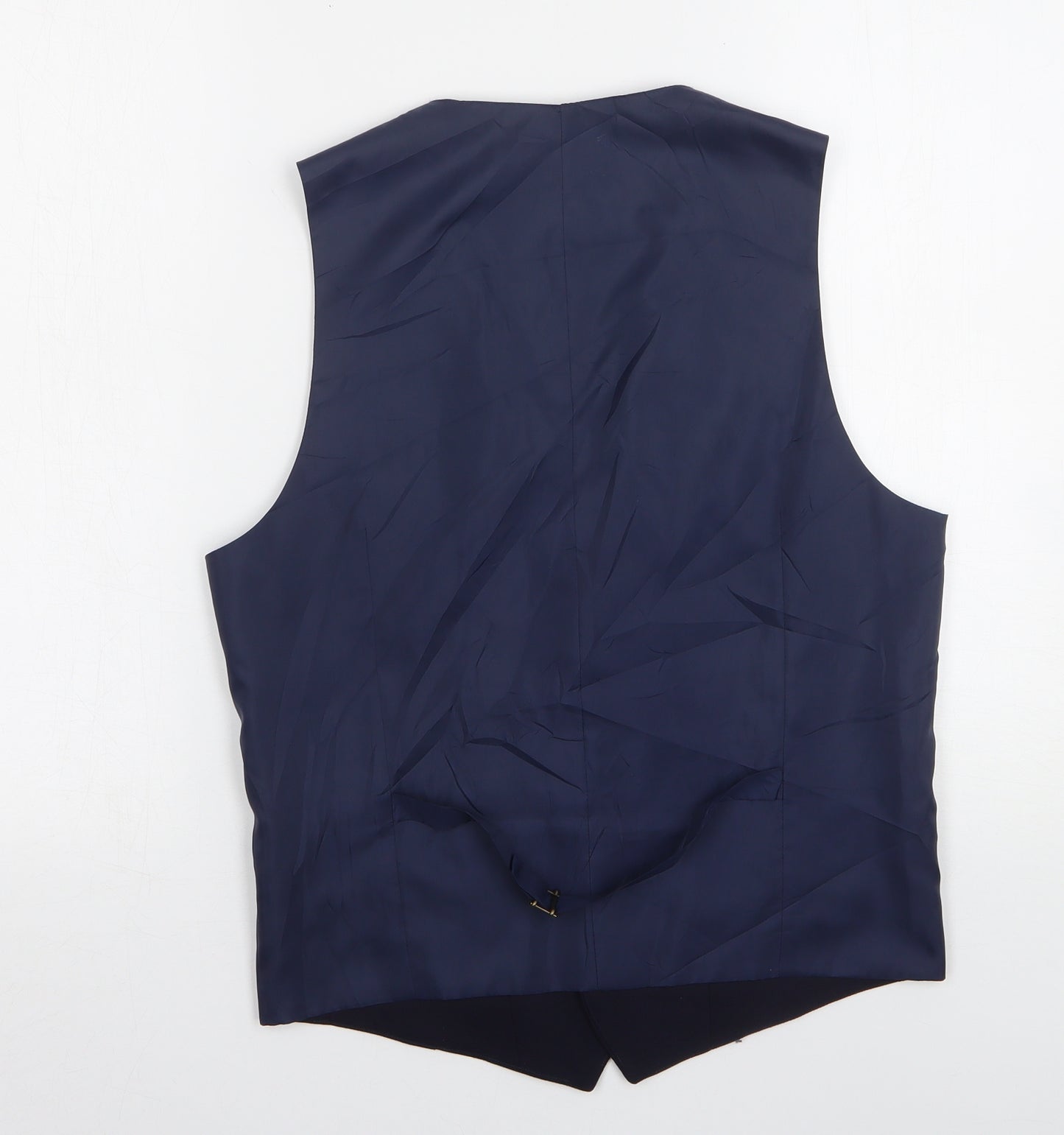 Marks and Spencer Mens Blue  Wool Jacket Suit Waistcoat Size S