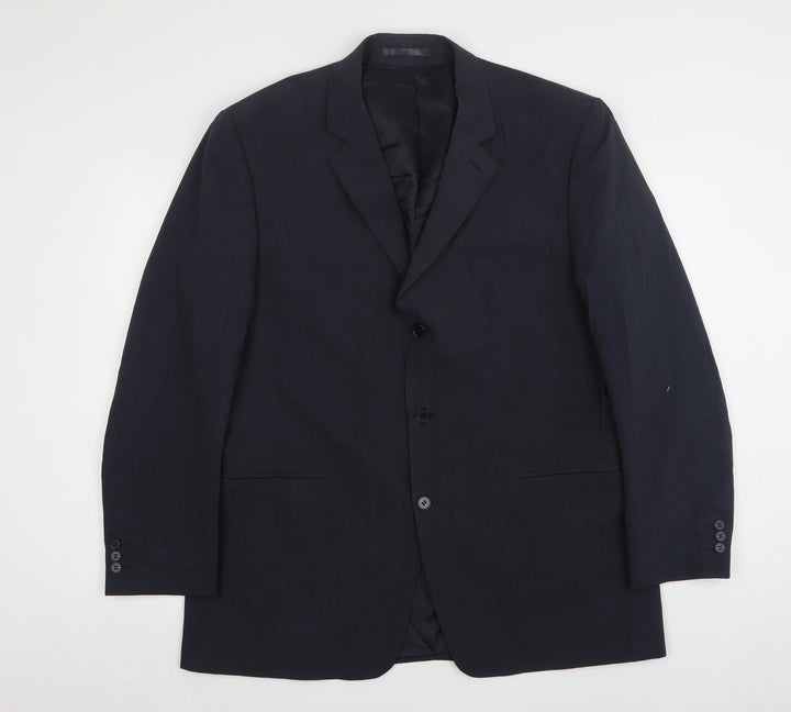 Karl Jackson  Mens Blue  Wool Jacket Suit Jacket Size 44