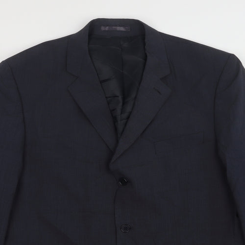 Karl Jackson  Mens Blue  Wool Jacket Suit Jacket Size 44
