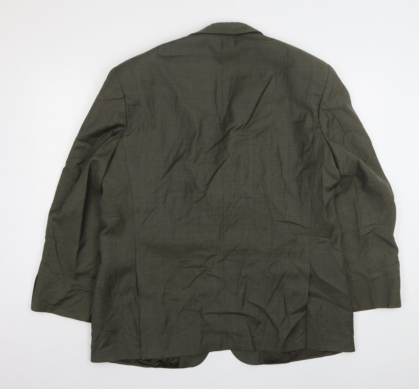Marks and Spencer Mens Green  Wool Jacket Suit Jacket Size 44