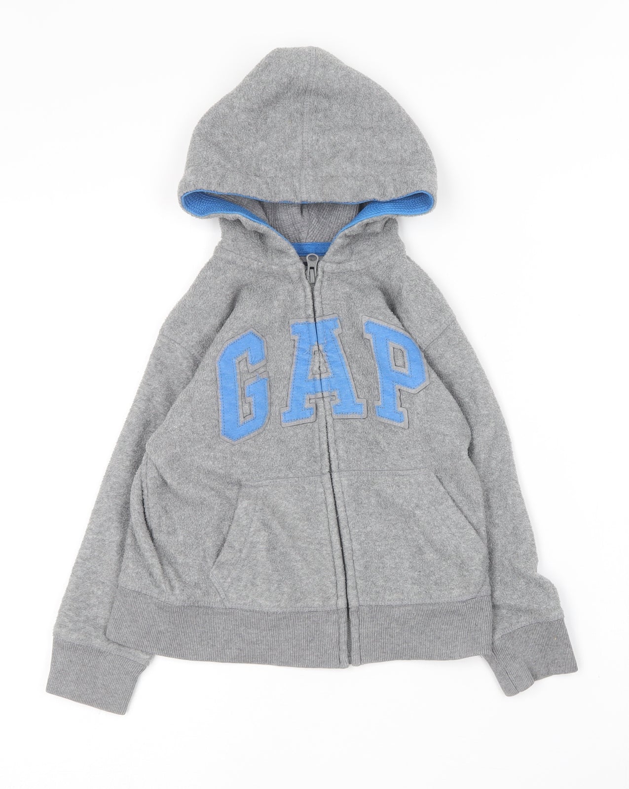 Gap Boys Grey  Polyester Full Zip Hoodie Size 4-5 Years