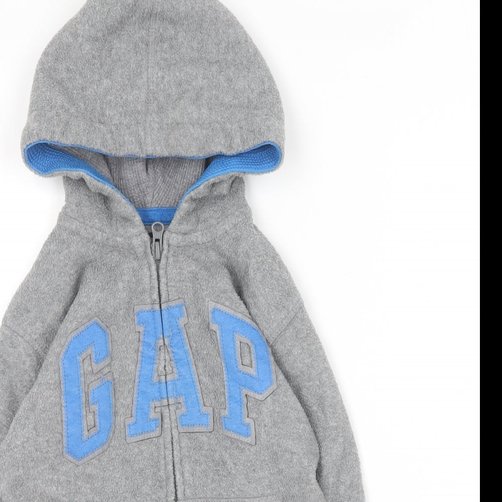 Gap Boys Grey  Polyester Full Zip Hoodie Size 4-5 Years