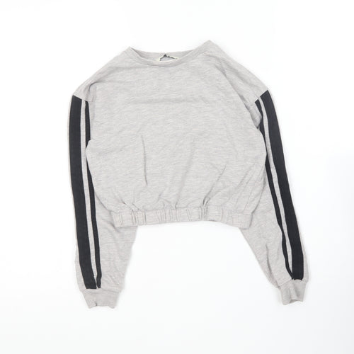 George Girls Grey  Polyester Pullover Sweatshirt Size 9-10 Years