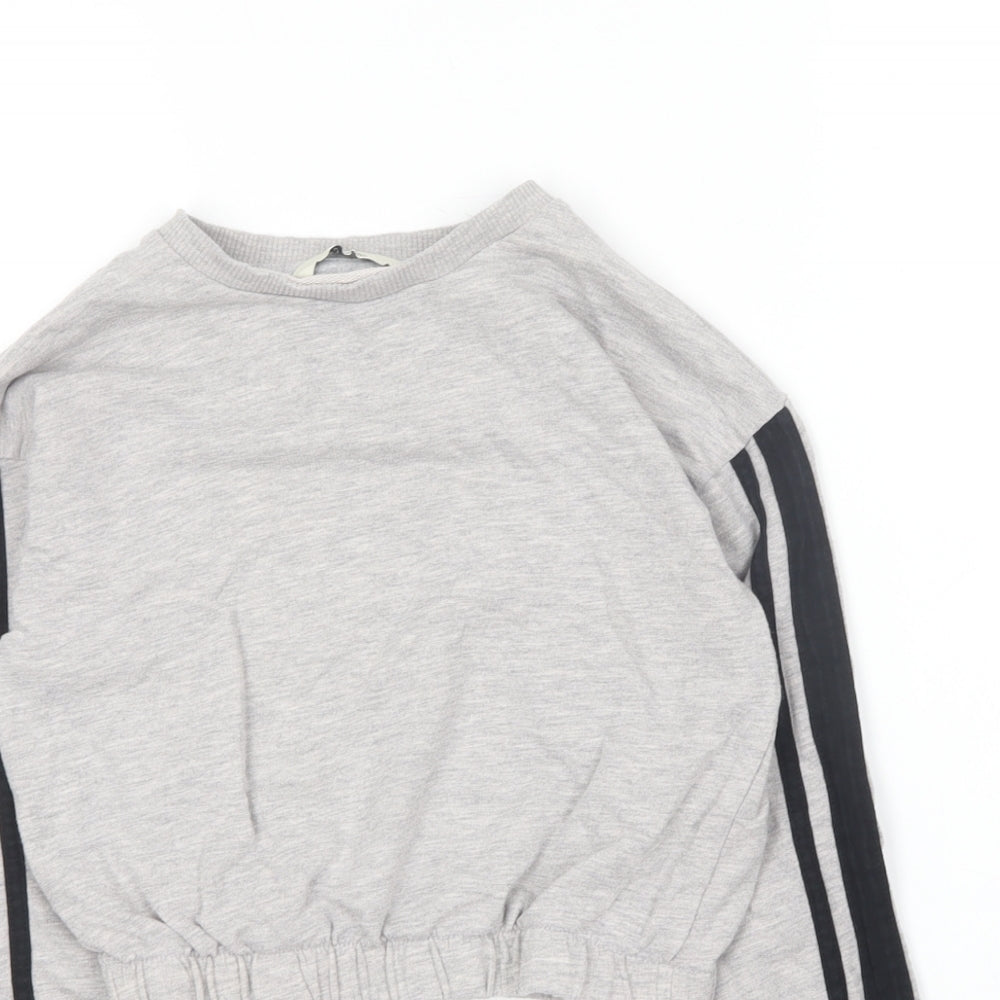 George Girls Grey  Polyester Pullover Sweatshirt Size 9-10 Years