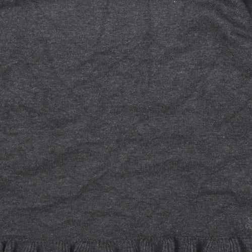 F&F Girls Grey Round Neck  Cotton Pullover Jumper Size 6-7 Years