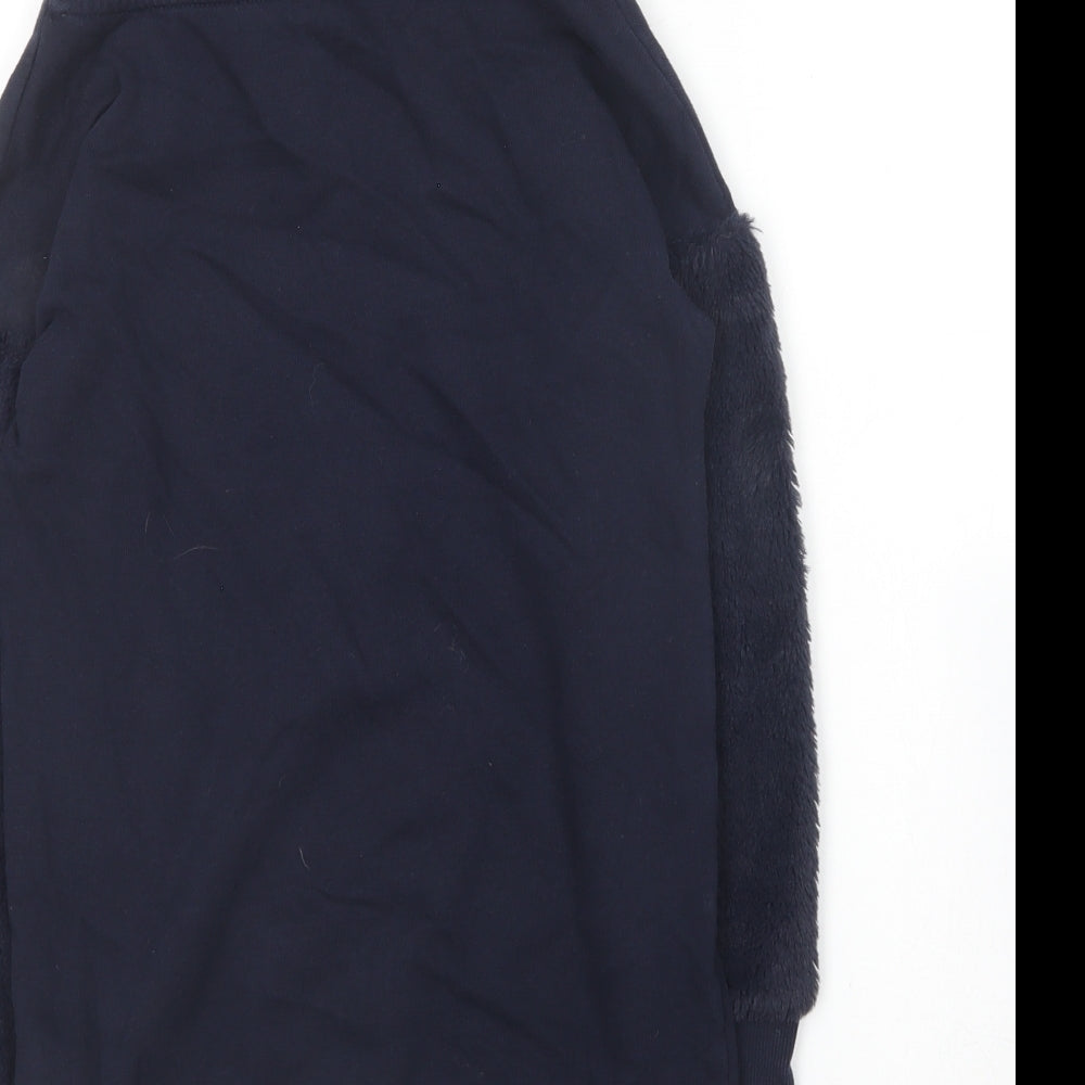 Blue Zoo Girls Blue  Cotton Pullover Hoodie Size 7-8 Years   - Unicorn