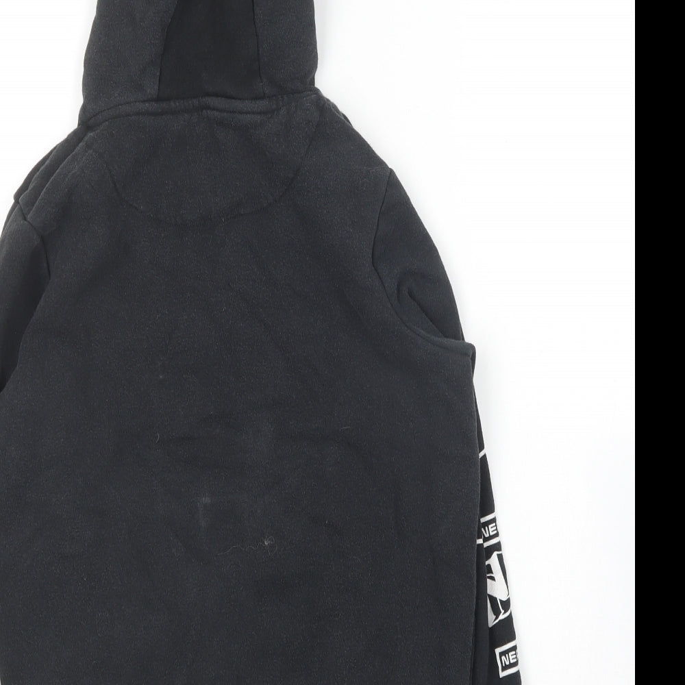 Primark Boys Black  Cotton Pullover Hoodie Size 9-10 Years   - Nerf