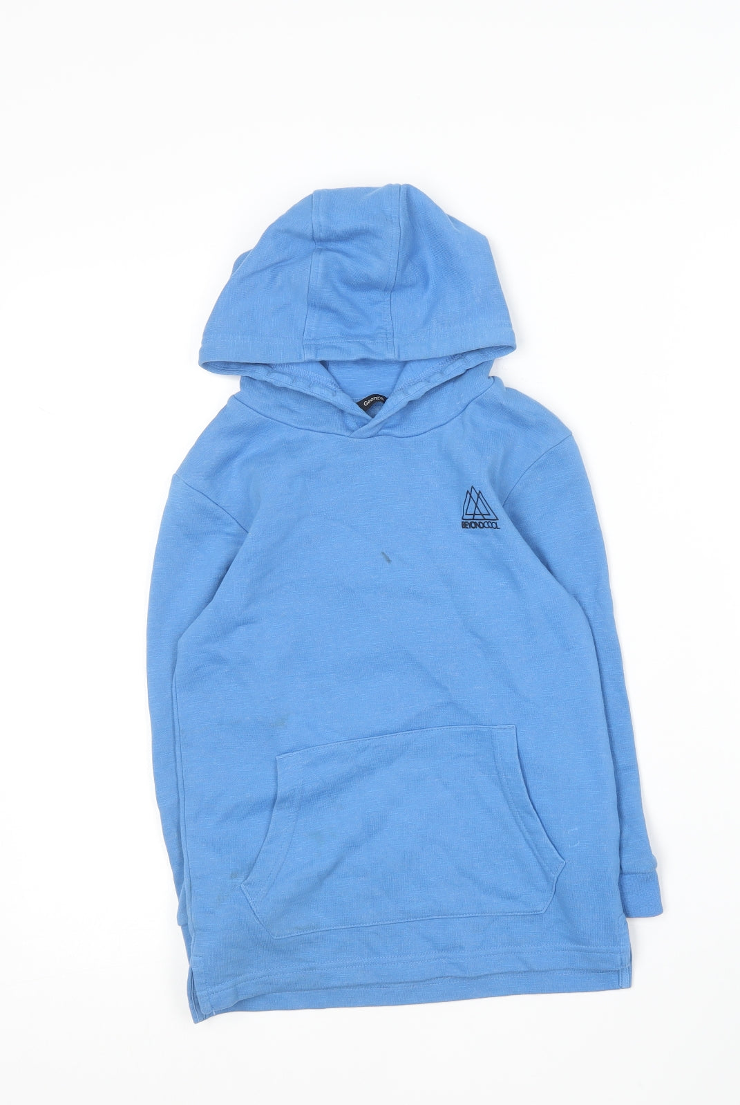 George Boys Blue  Cotton Pullover Hoodie Size 6-7 Years