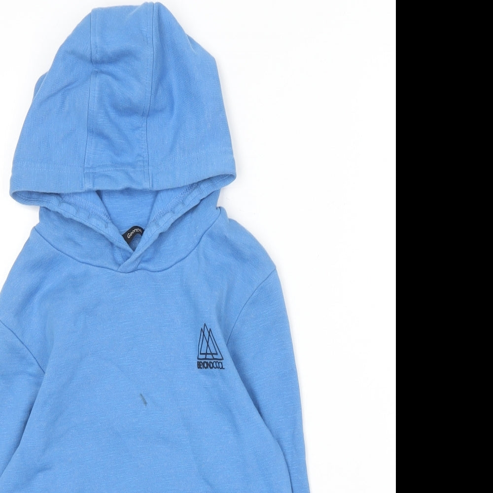 George Boys Blue  Cotton Pullover Hoodie Size 6-7 Years