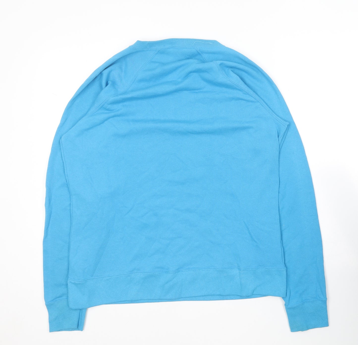 Fruit of the Loom Mens Blue Round Neck  Cotton Pullover Jumper Size 2XL