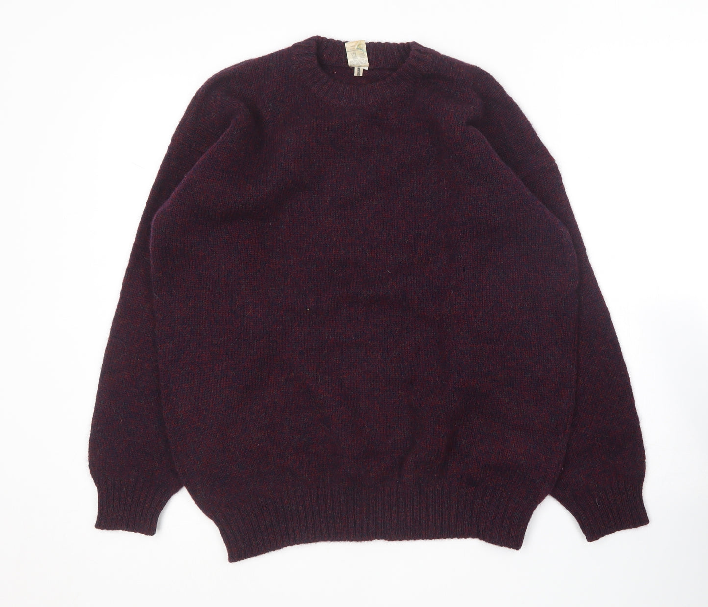 Littlewoods Mens Purple Round Neck  Wool Pullover Jumper Size M