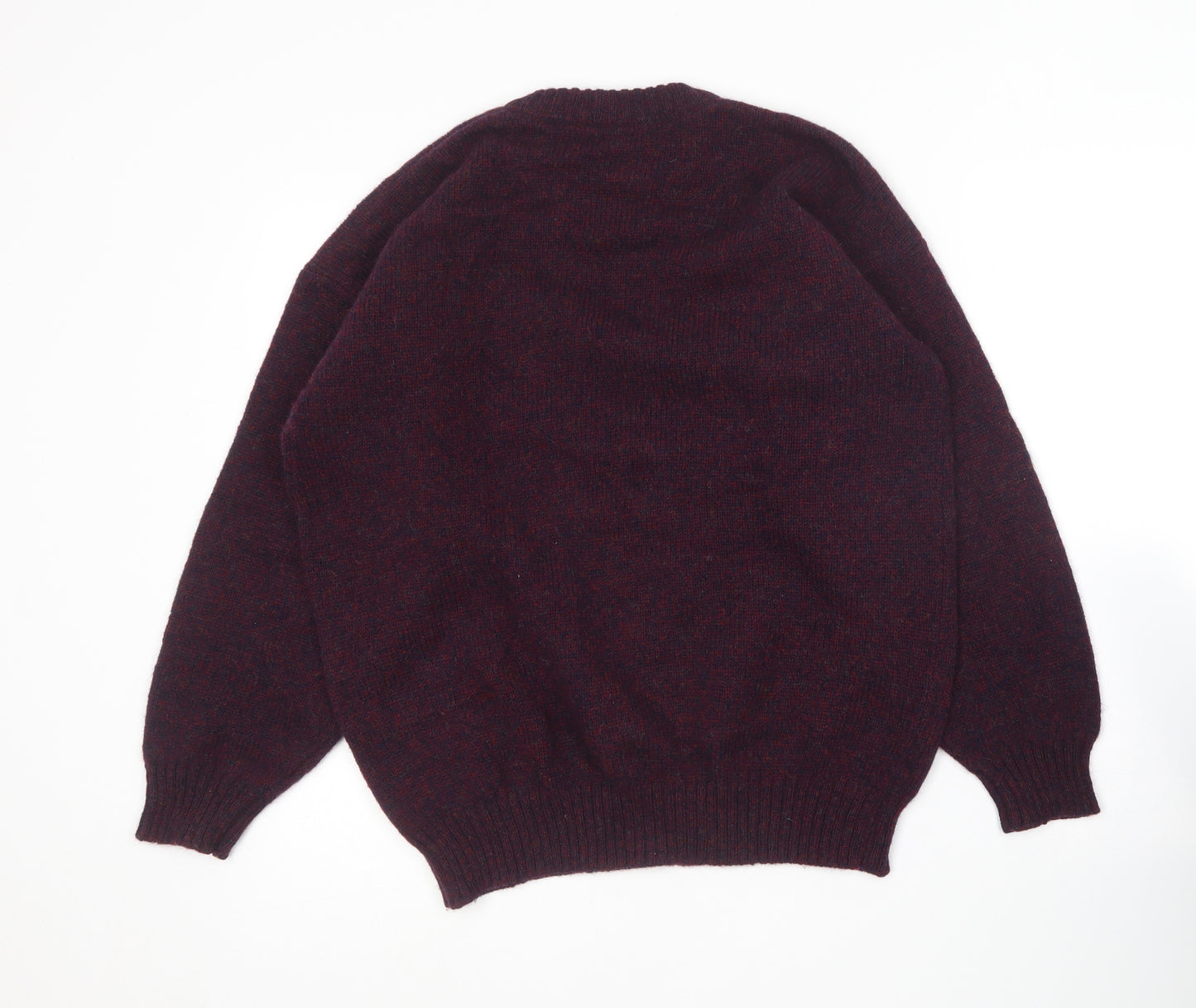 Littlewoods Mens Purple Round Neck  Wool Pullover Jumper Size M