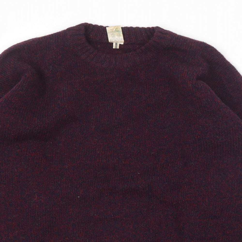 Littlewoods Mens Purple Round Neck  Wool Pullover Jumper Size M