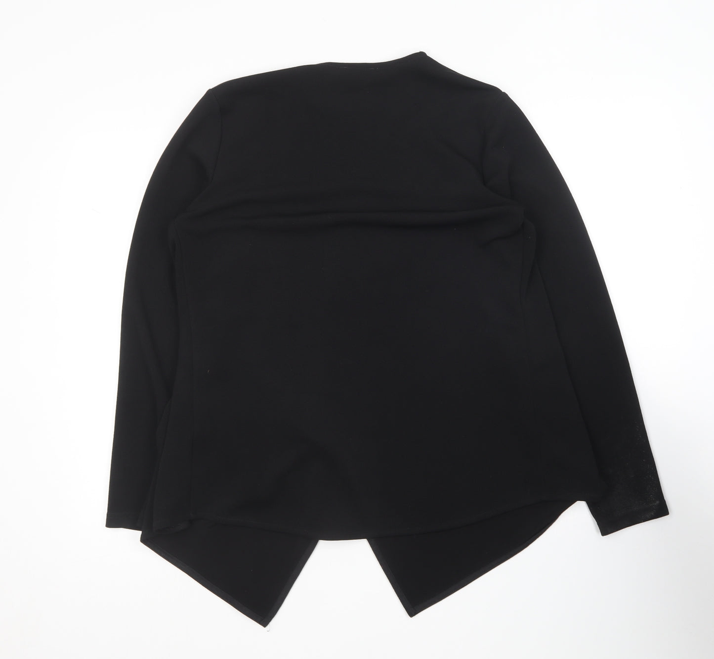 Papaya Womens Black V-Neck  Polyester Cardigan Jumper Size 12