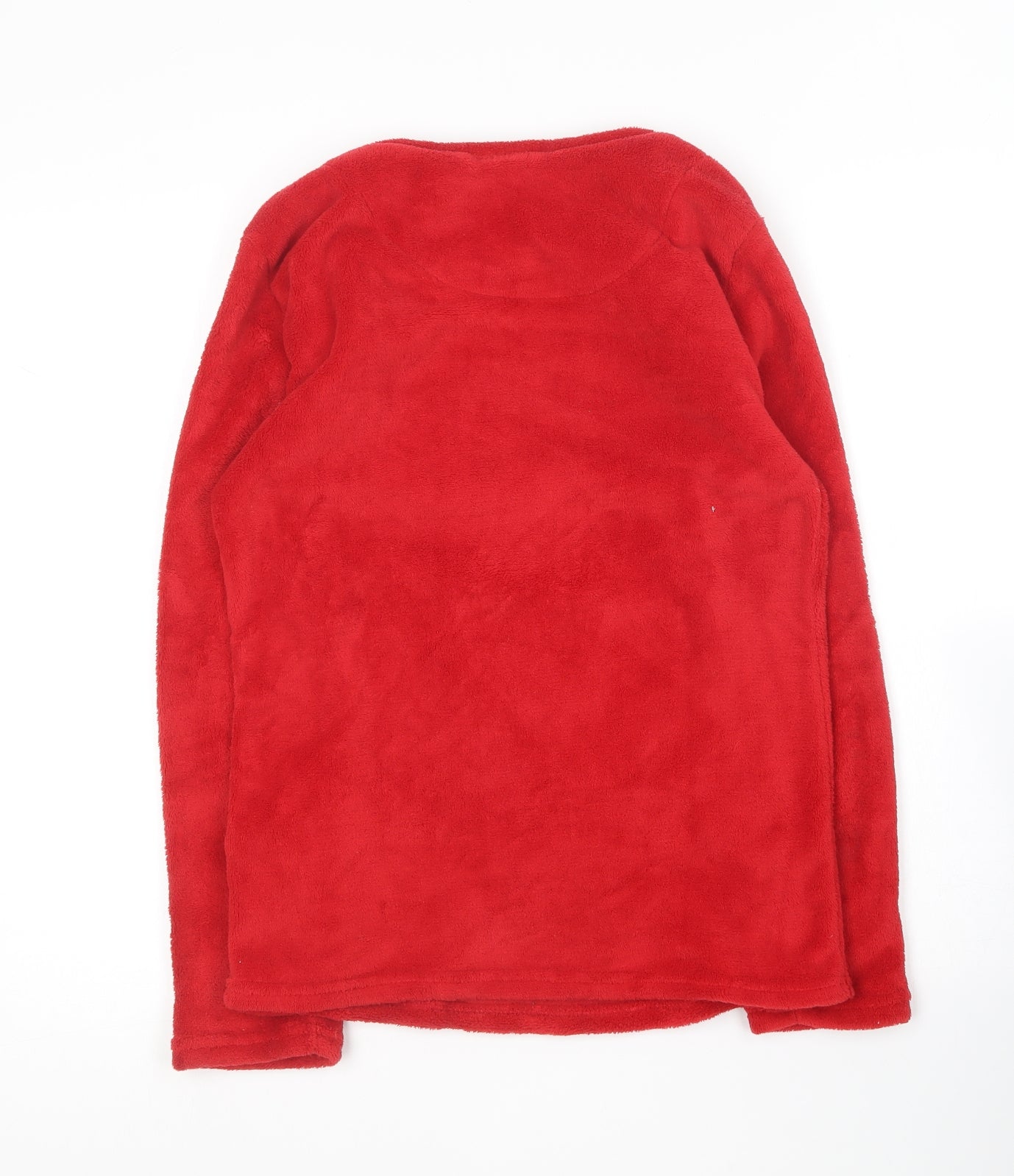 Primark Womens Red Solid Polyester Top Pyjama Top Size 4   - The Grinch