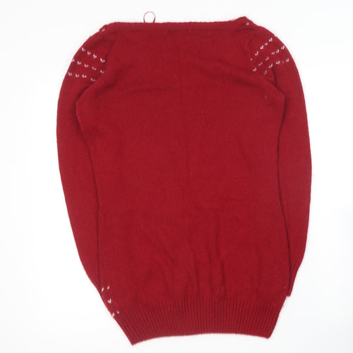 George Womens Red  Acrylic Jumper Dress  Size 8    - Christmas