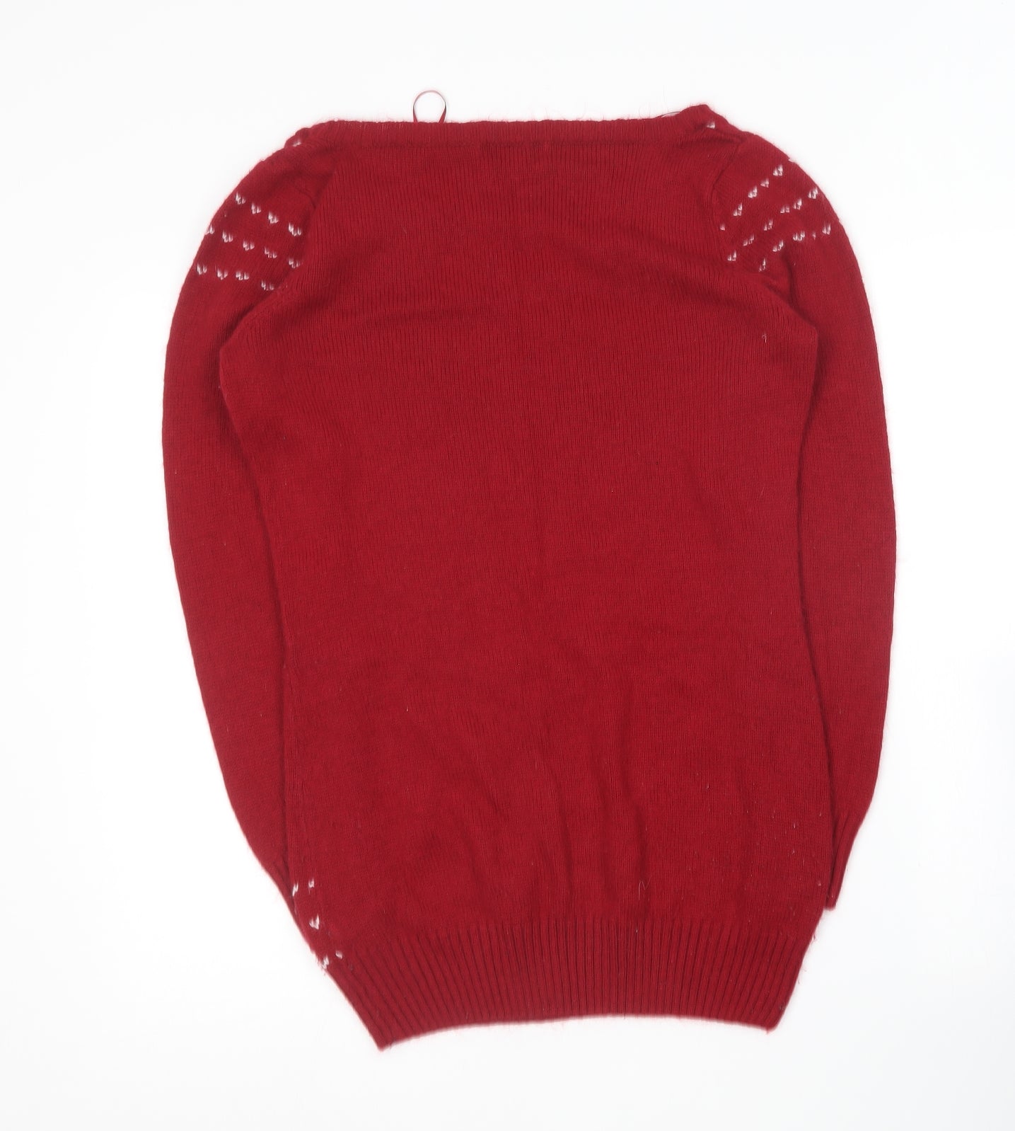 George Womens Red  Acrylic Jumper Dress  Size 8    - Christmas