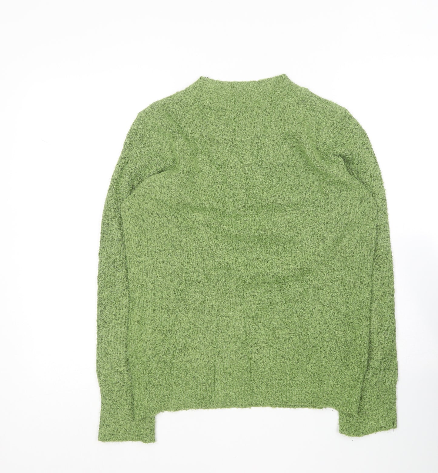 M&Co Womens Green V-Neck  Acrylic Pullover Jumper Size L
