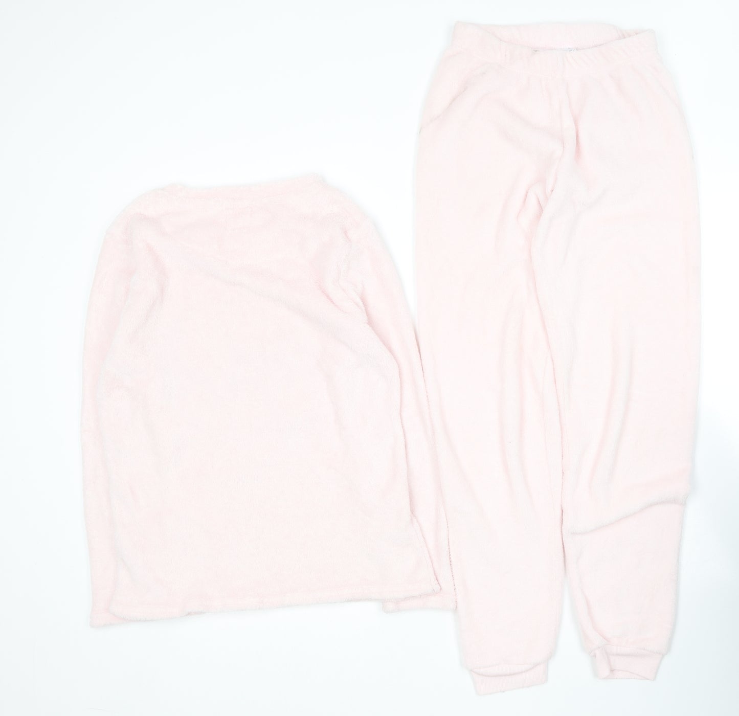 Primark Womens Pink Solid Polyester Top Pyjama Set Size 6   - Disney