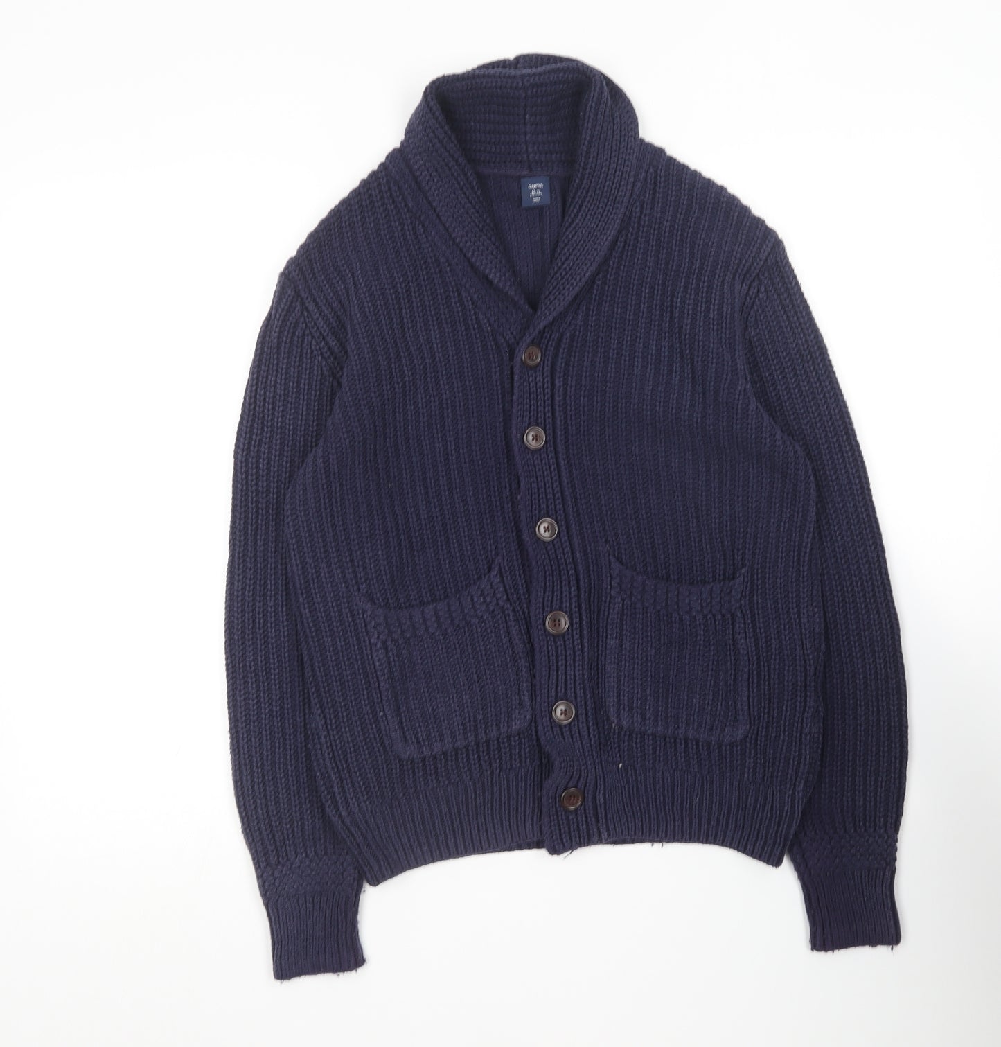 Gap Girls Blue V-Neck  Cotton Cardigan Jumper Size 12-13 Years