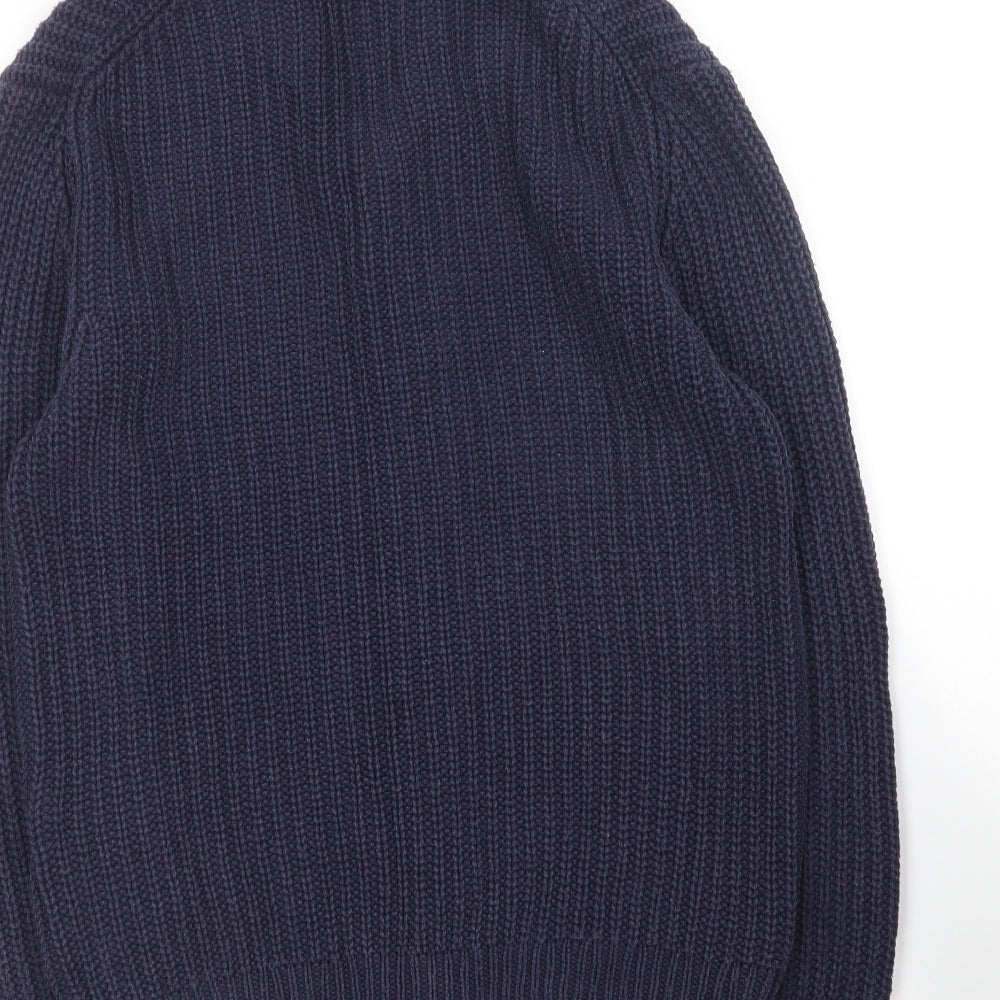 Gap Girls Blue V-Neck  Cotton Cardigan Jumper Size 12-13 Years