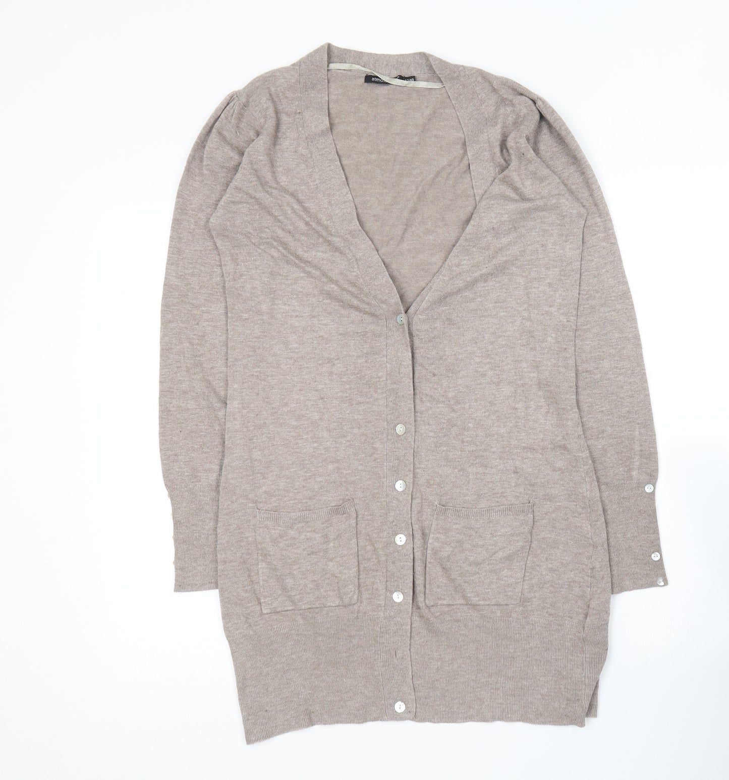 Atmosphere Womens Brown V-Neck  Acrylic Cardigan Jumper Size 12