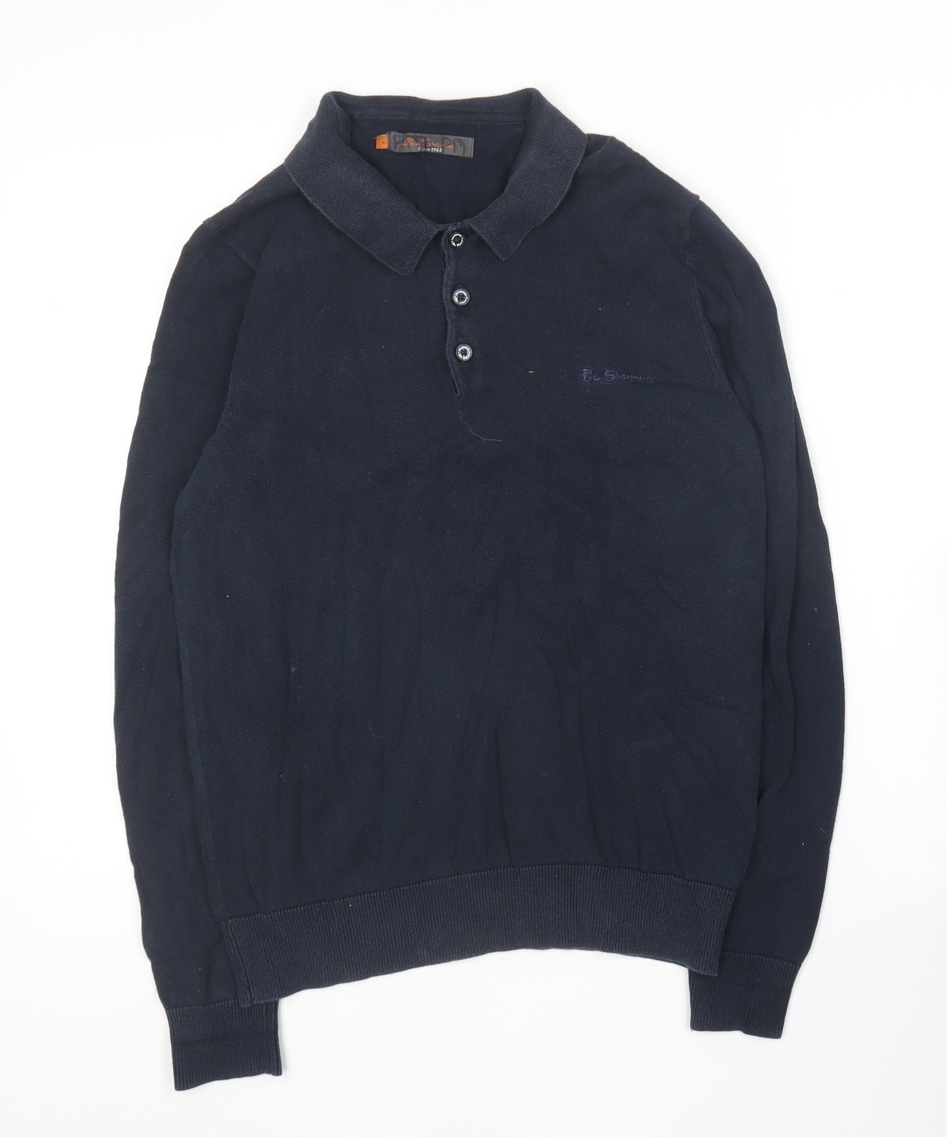 Ben Sherman Mens Blue  Cotton  Polo Size S Collared