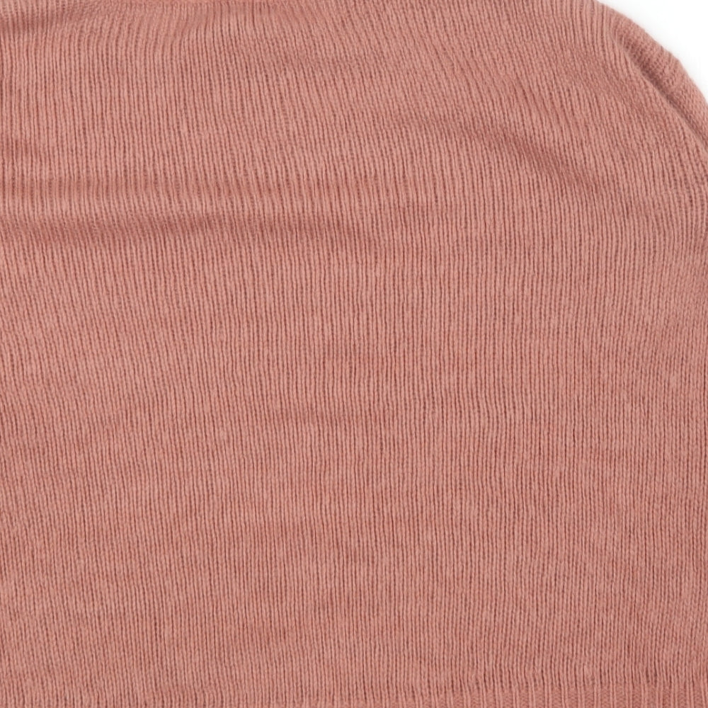 New Look Womens Pink Round Neck  Acrylic Pullover Jumper Size L