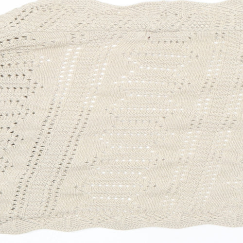 In Front Clothing Womens Beige V-Neck  Cotton Cardigan Jumper Size S