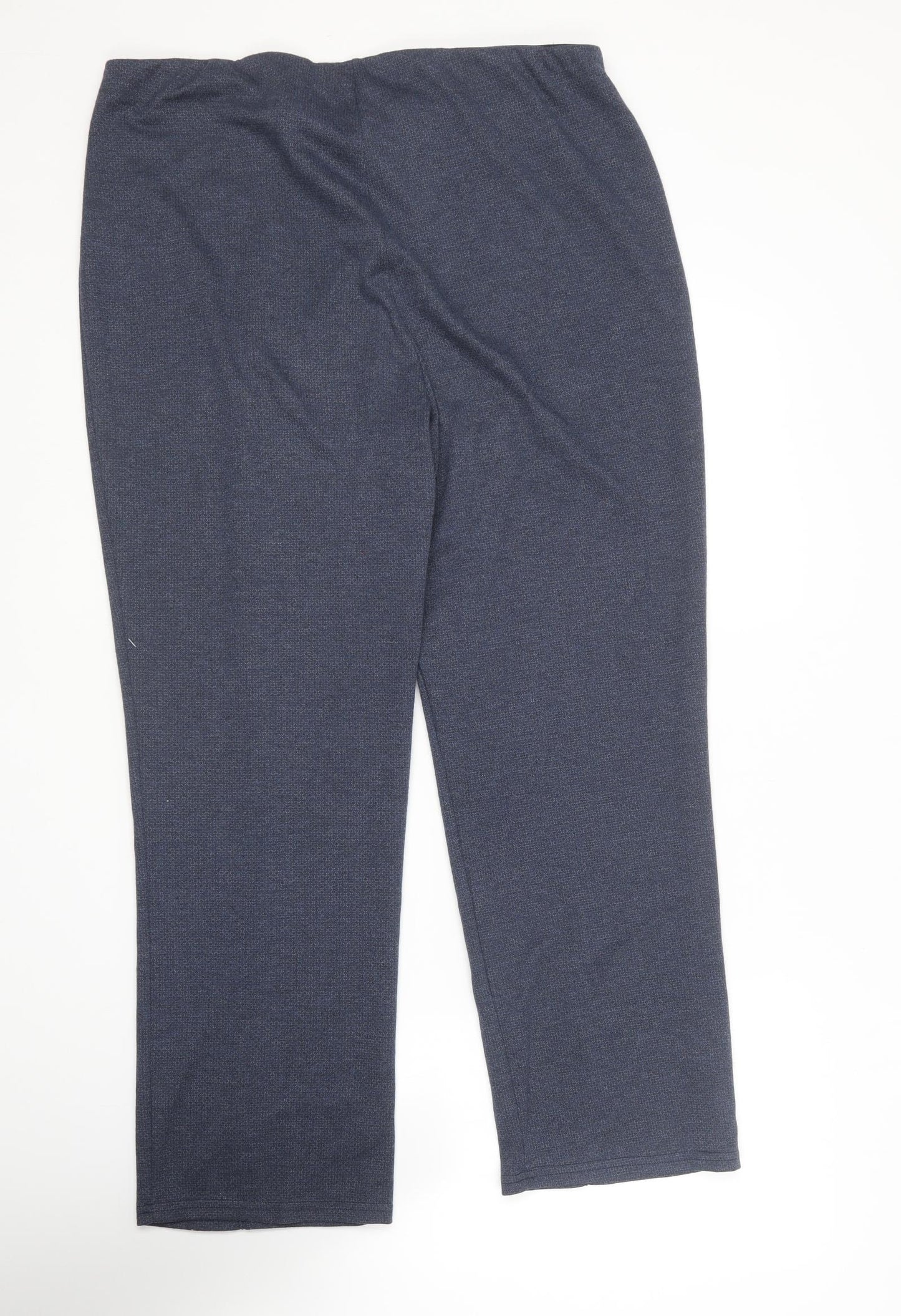 Bonmarché Womens Blue  Polyester Trousers  Size 16 L26 in Regular