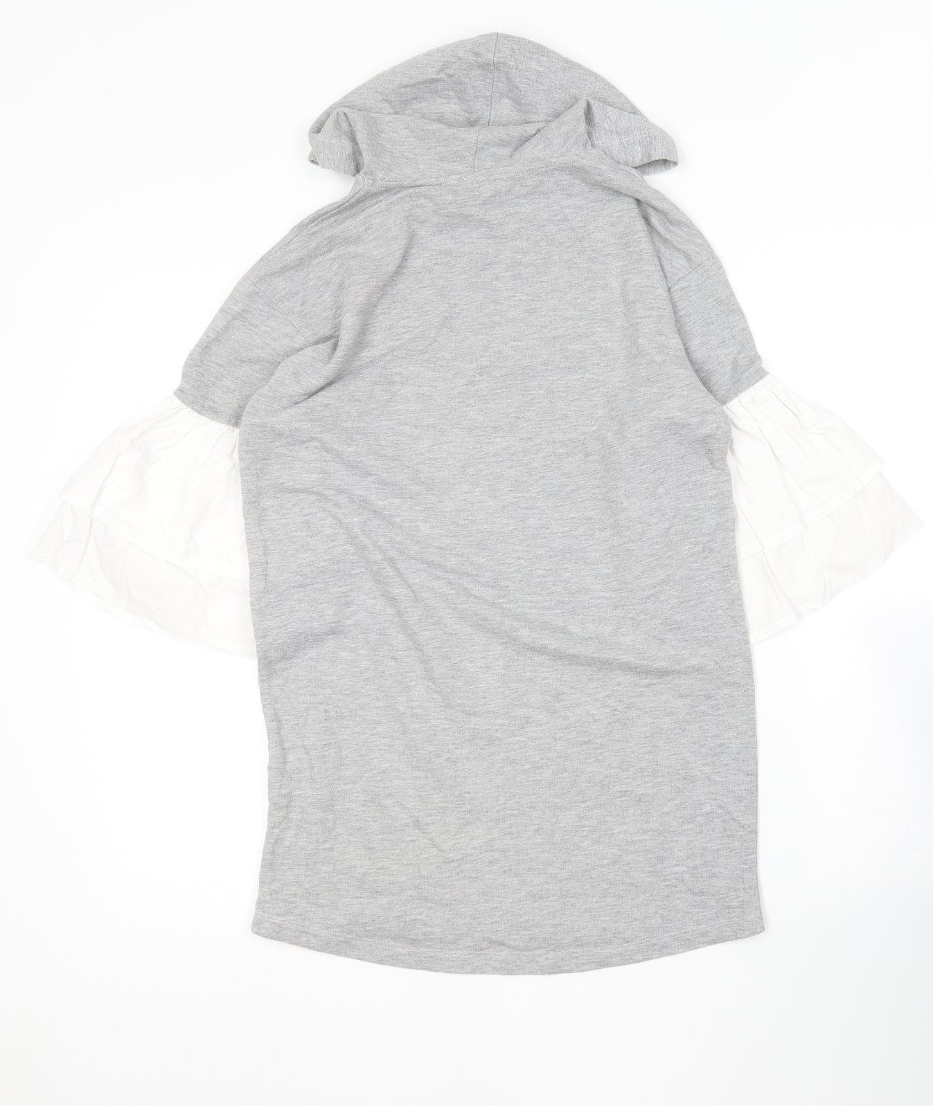 River Island Girls Grey  Cotton Jumper Dress  Size 9-10 Years  Round Neck