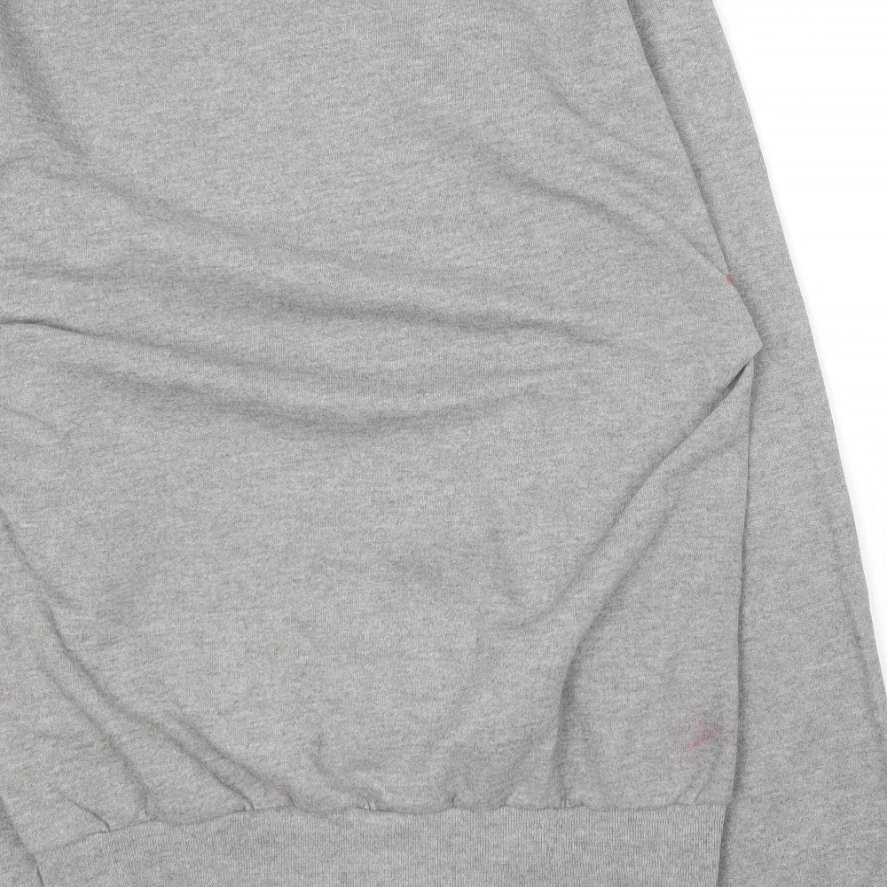 JERZEES Mens Grey  Polyester Pullover Sweatshirt Size S