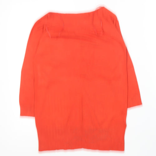 F&F Womens Red Boat Neck  Viscose Pullover Jumper Size 8