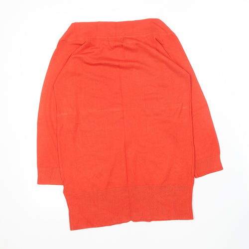 F&F Womens Red Boat Neck  Viscose Pullover Jumper Size 8