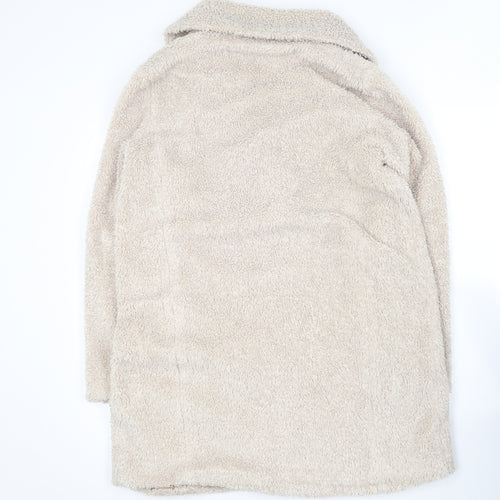 Oasis Womens Beige   Overcoat Coat Size M